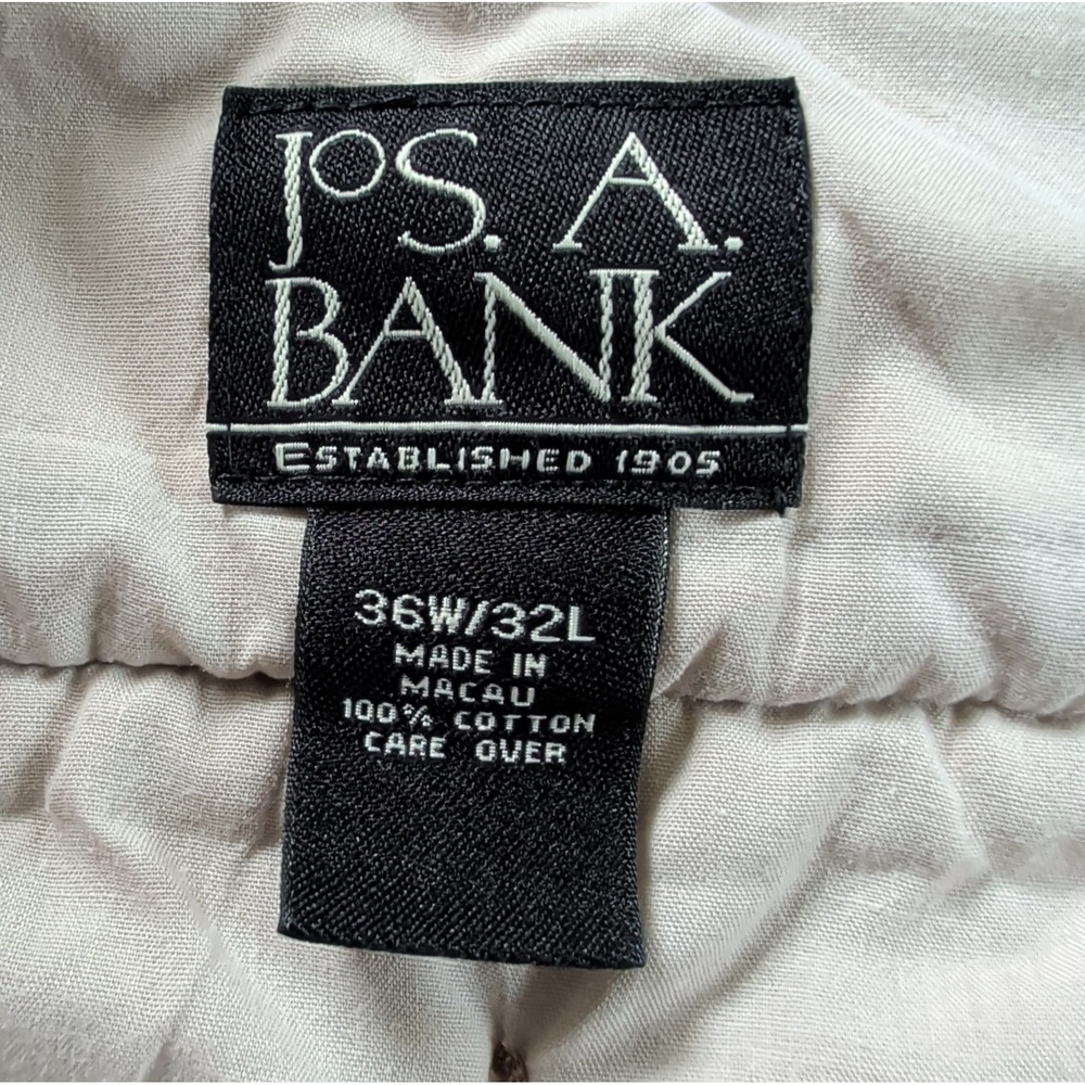 Vtg Jos A Bank CORDUROY Wide Wale Pants Mens 36x30 Brown Pleated Trousers Cuffed - Picture 3 of 12